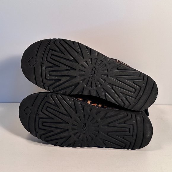 Ugg Ultra Mini Spotty Animal Print Pony Hair Shearling Boots Women Size 6 - Picture 7 of 8